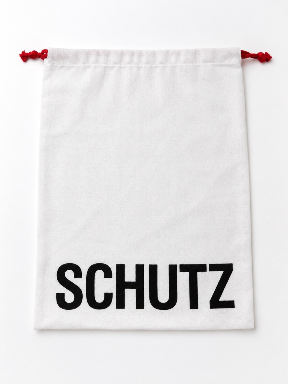 Schutz White Drawstring Shoe Dust Bag Storage Pouch Large
